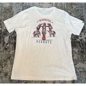 Moncat x Typographia elephants working for peanuts shirt XL HTF red Carpet
